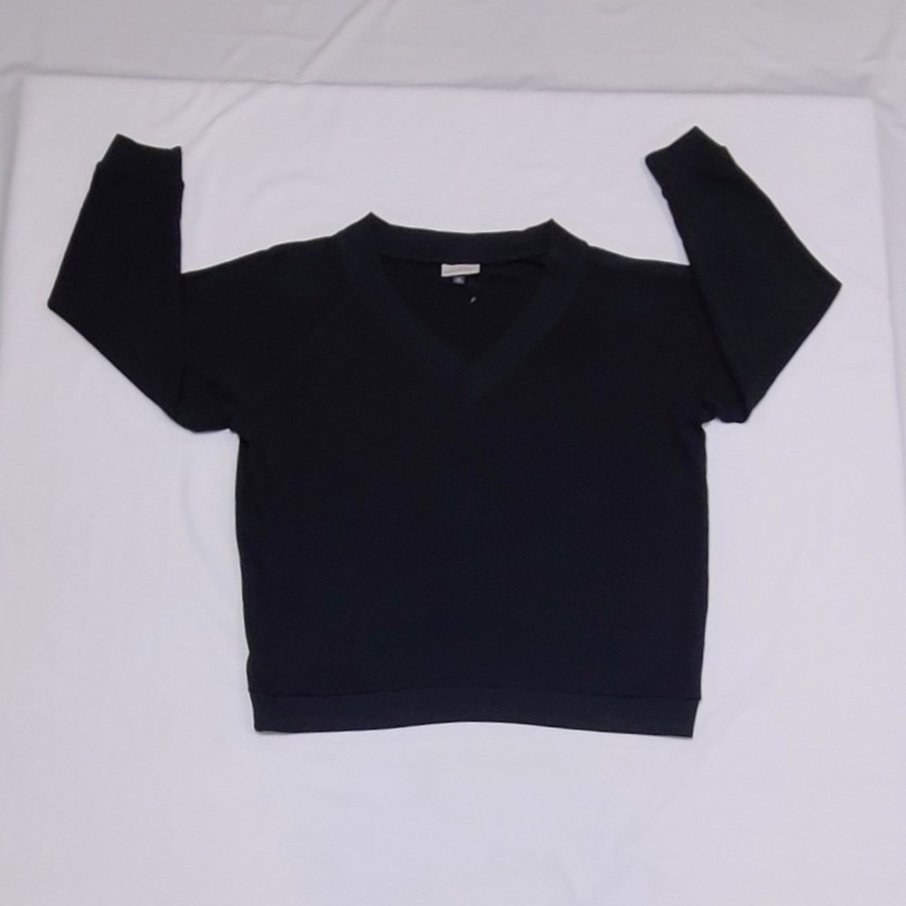 Universal Thread Womens Black V-Neck Raglan Long Sleeve Sweatshirt XXL